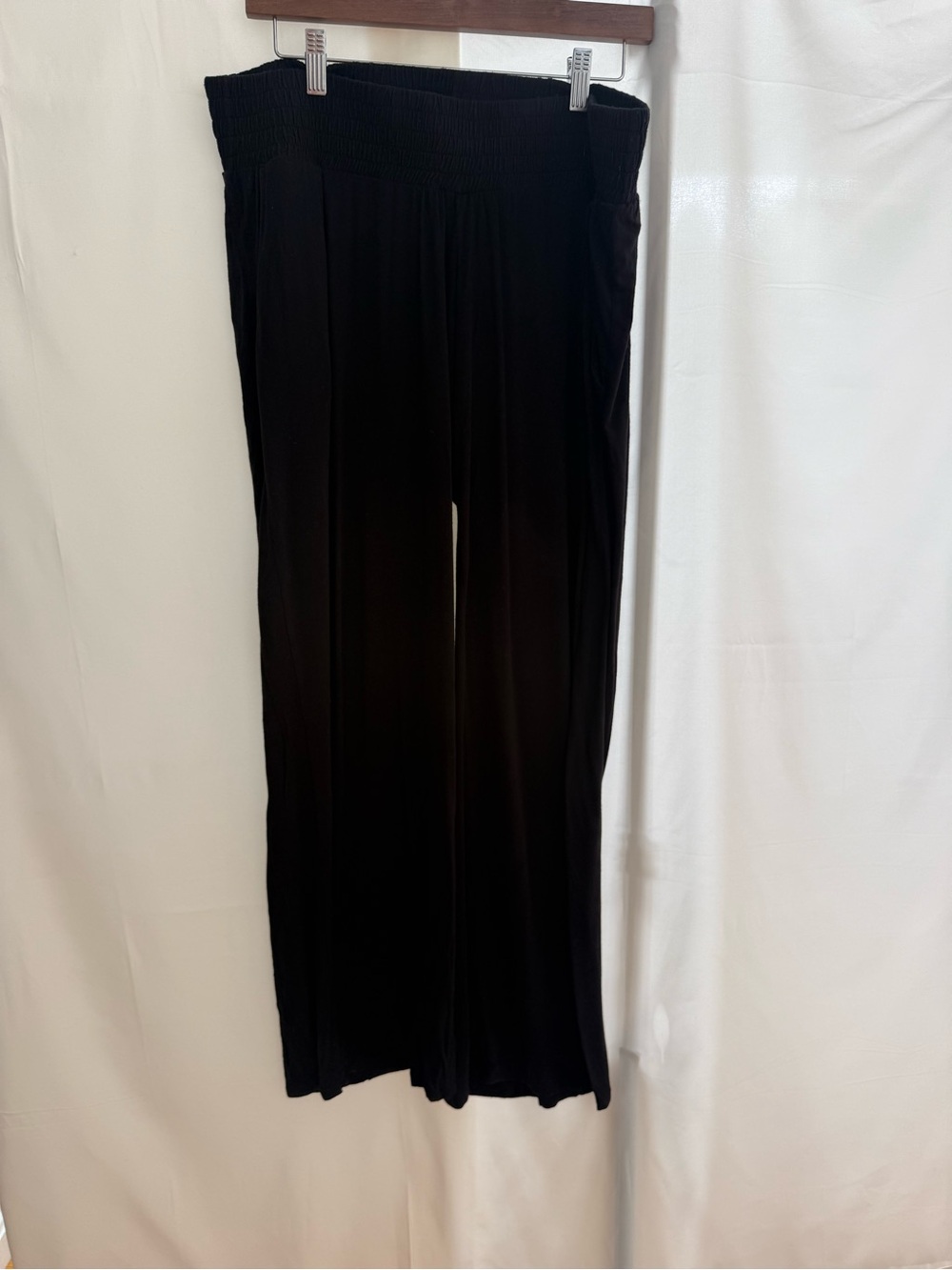 Black Wide-Leg Maternity Lounge Pants